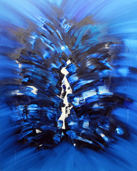 Jill Joy - Blue - oil on canvas - 60x48" -2013 - $1,950 USD